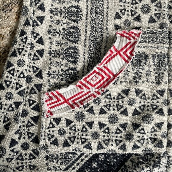 ANAMA Womens Zip Up Hoodie XS Multicolor Aztec Boho Hi Low Anthropologie Hippie - Picture 4 of 12